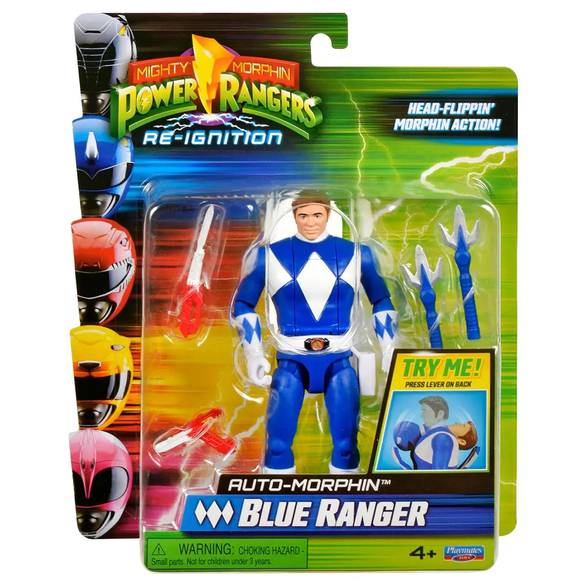 Mighty Morphin Power Rangers Re-Ignition: Auto Morphin Blue Ranger Figure 1