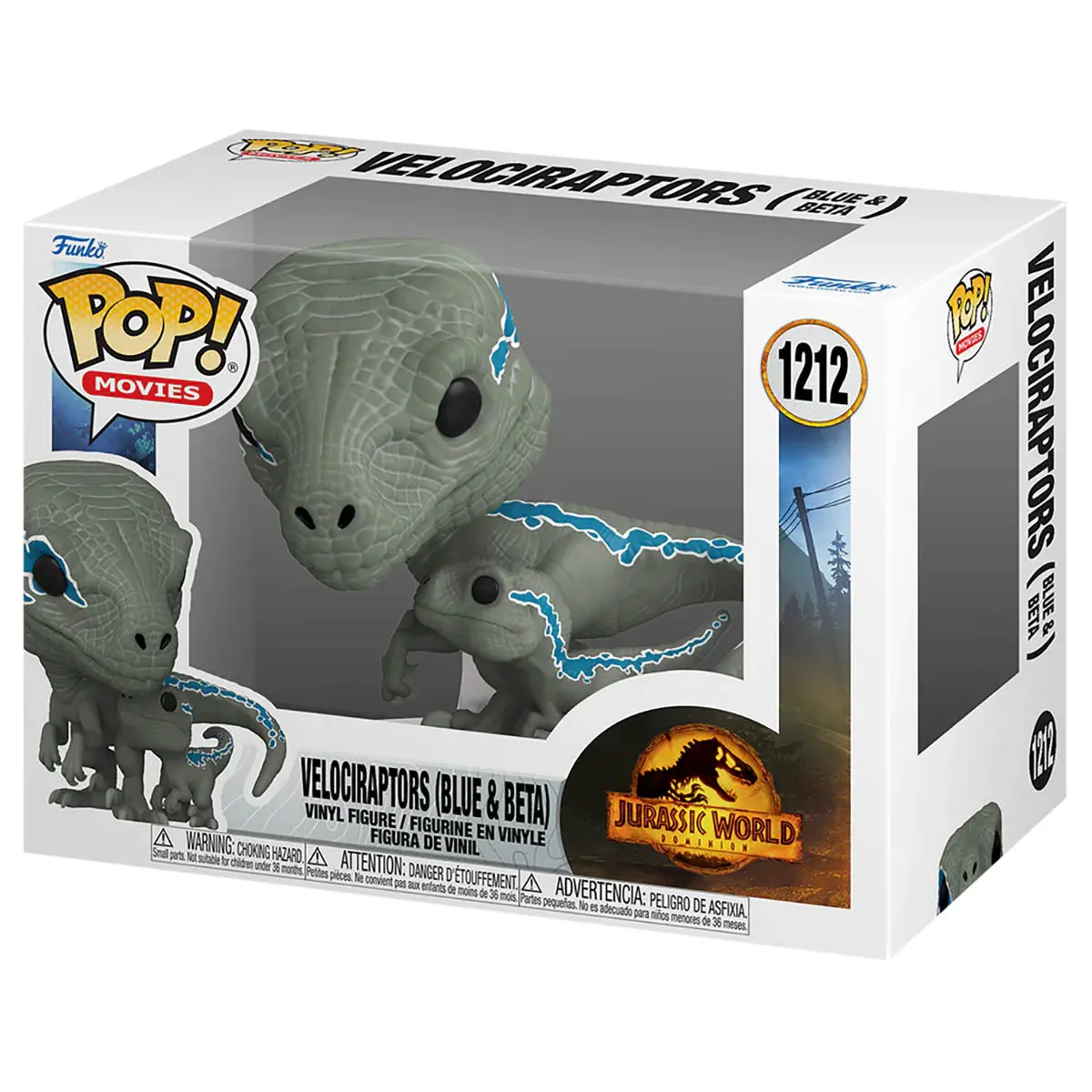 Funko Pop! Movies: Jurassic World: Dominion : Velociraptors (Blue & Beta) #1212 1