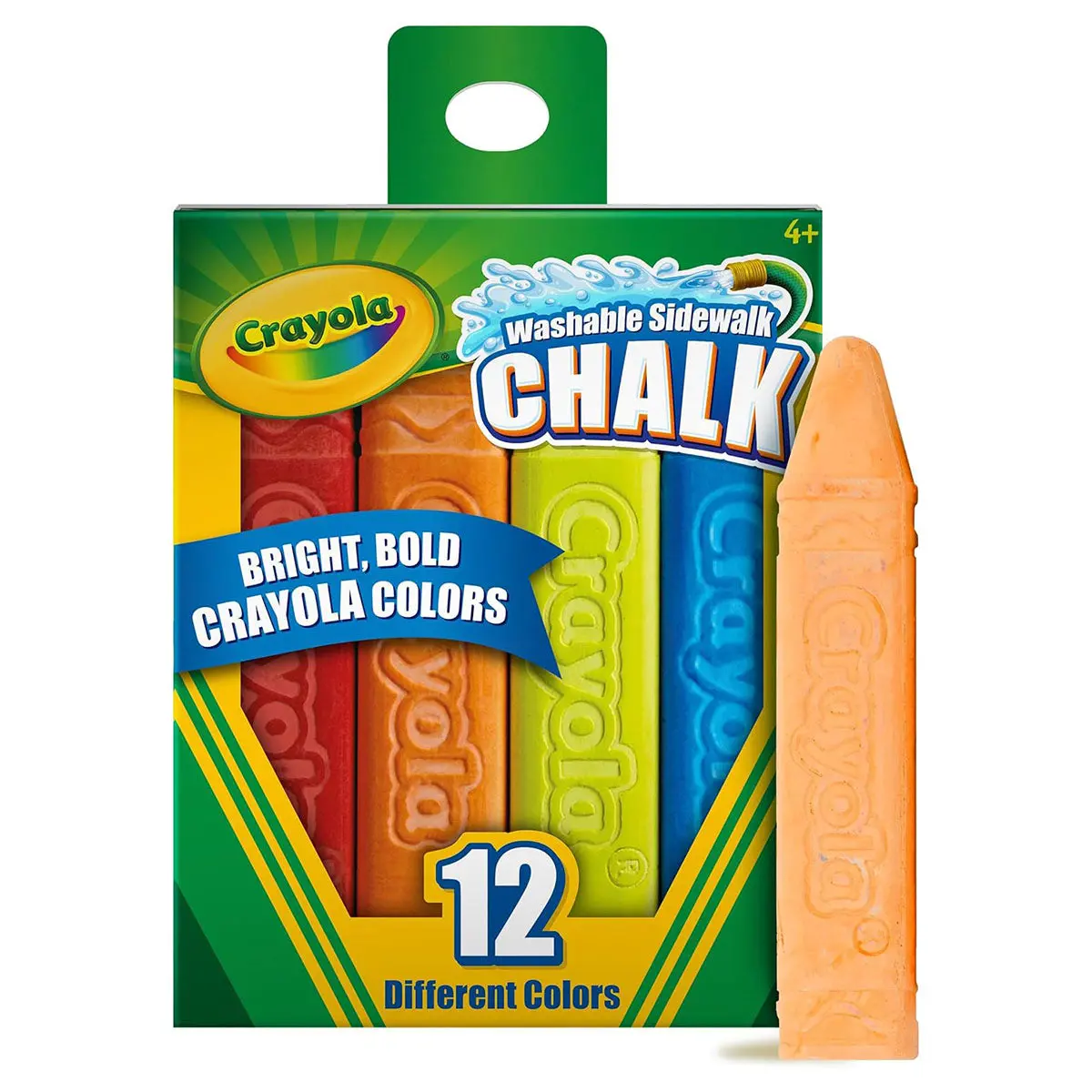 Crayola Washable Sidewalk Chalk 12 Assorted Colours 1