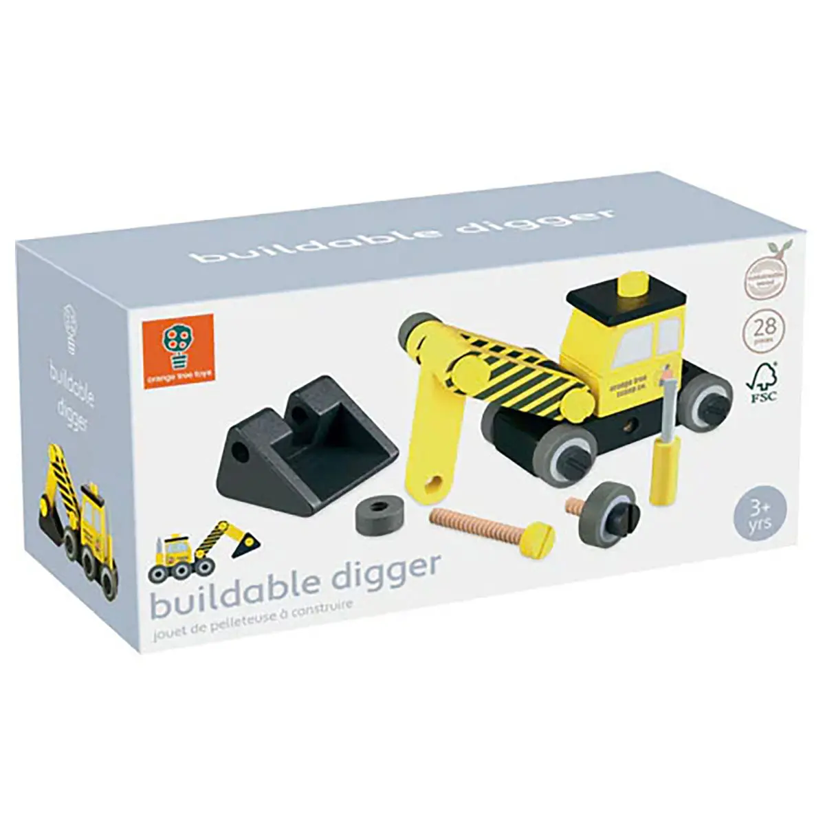 Orange Tree Toys Wooden Buildable Digger 1