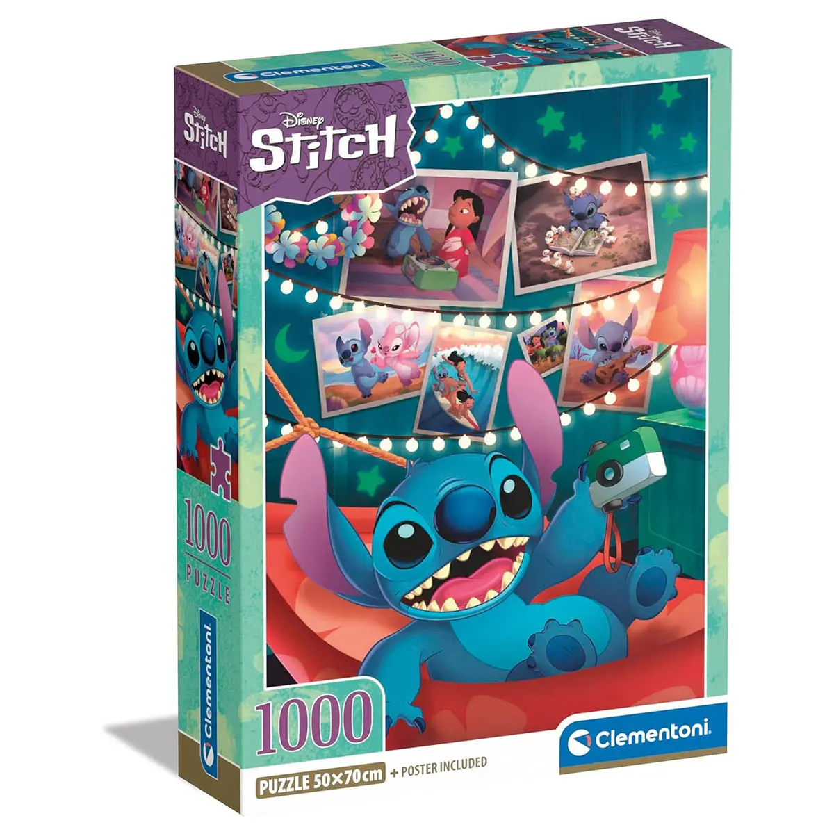 Clementoni Disney Stitch With Camera 1000 Piece Jigsaw Puzzle 1