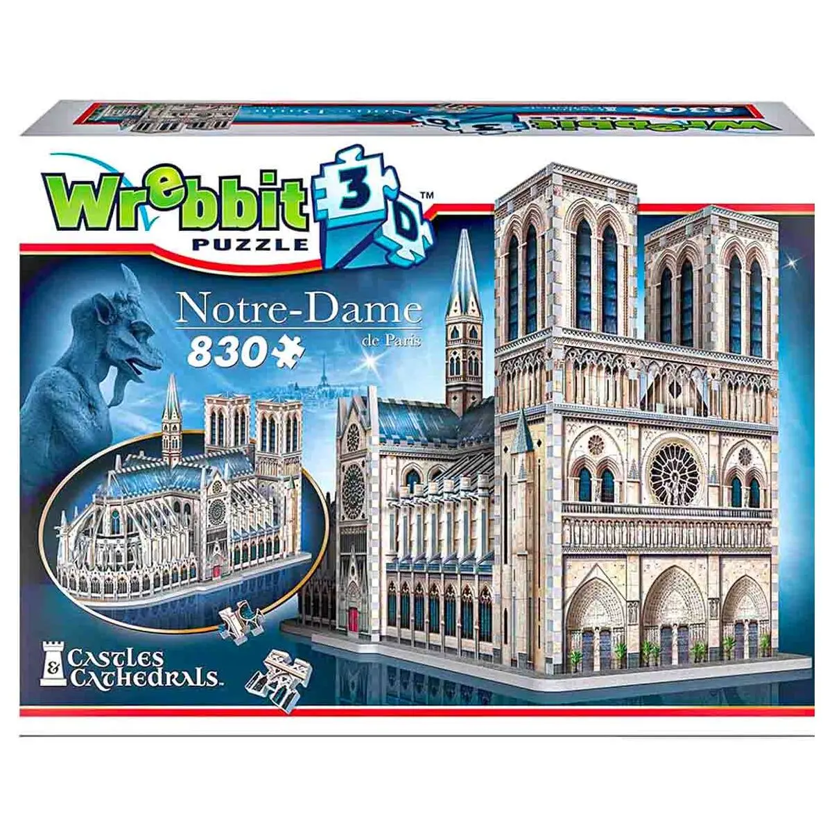 Wrebbit 3D Notre-Dame De Paris Cathedral 830 Piece Puzzle 1