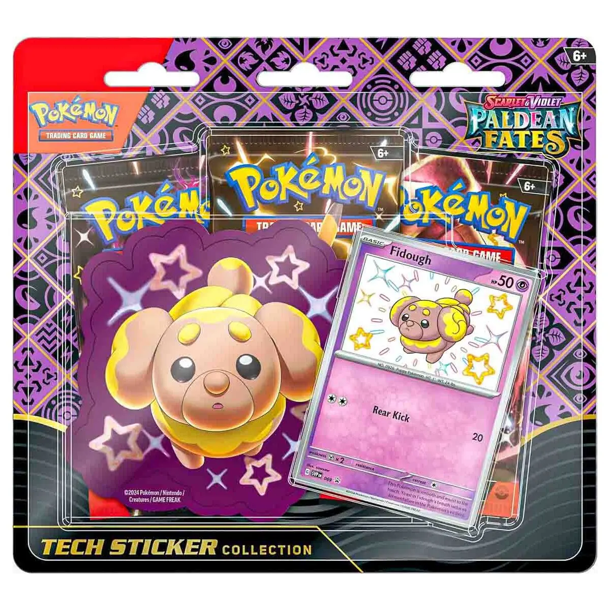 Pokémon Tcg: Scarlet & Violet 4.5: Paldean Fates Tech Sticker Collection - Fidough 1