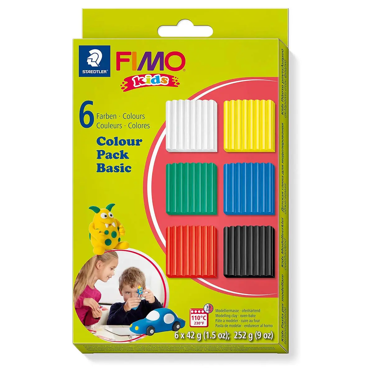Staedtler Fimo Kids Oven-Bake Modelling Clay Colour Pack Basic 252G 1