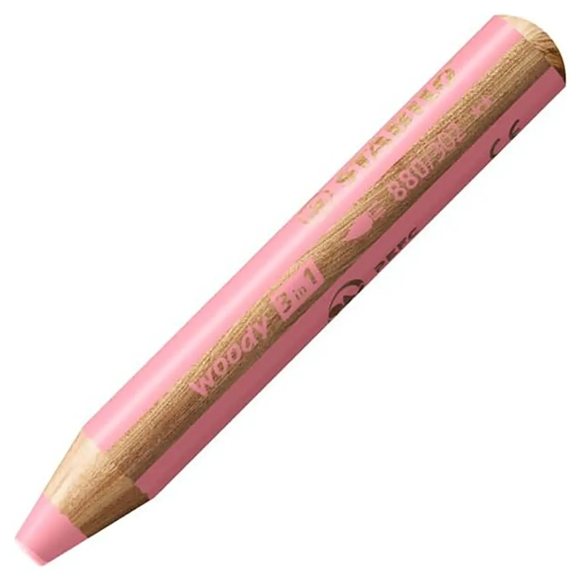 Stabilo Woody 3 In 1 Multi-Talented Pastel Pink Pencil 1