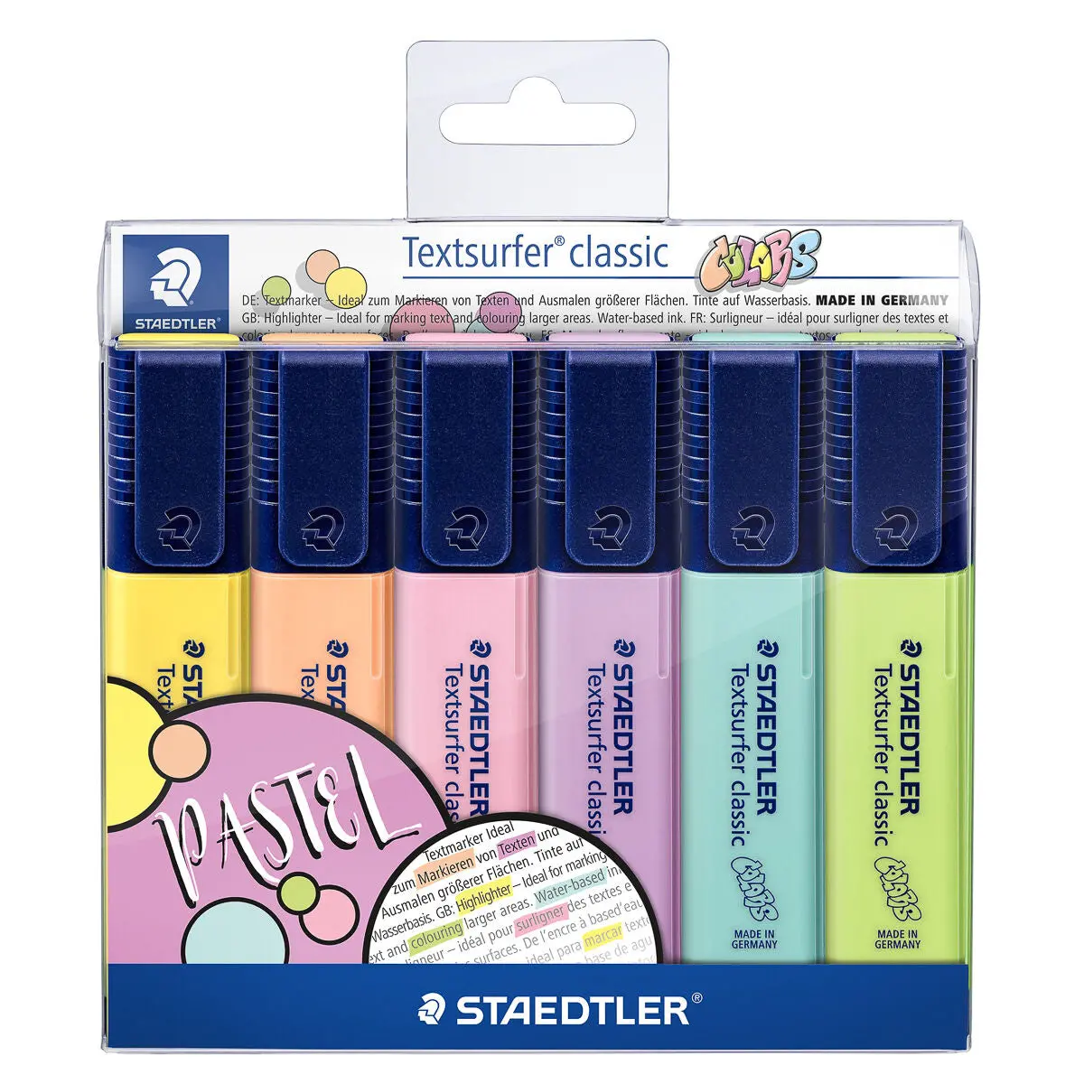 Staedtler Textsurfer Classic Pastel Highlighters Pack Of 6 1