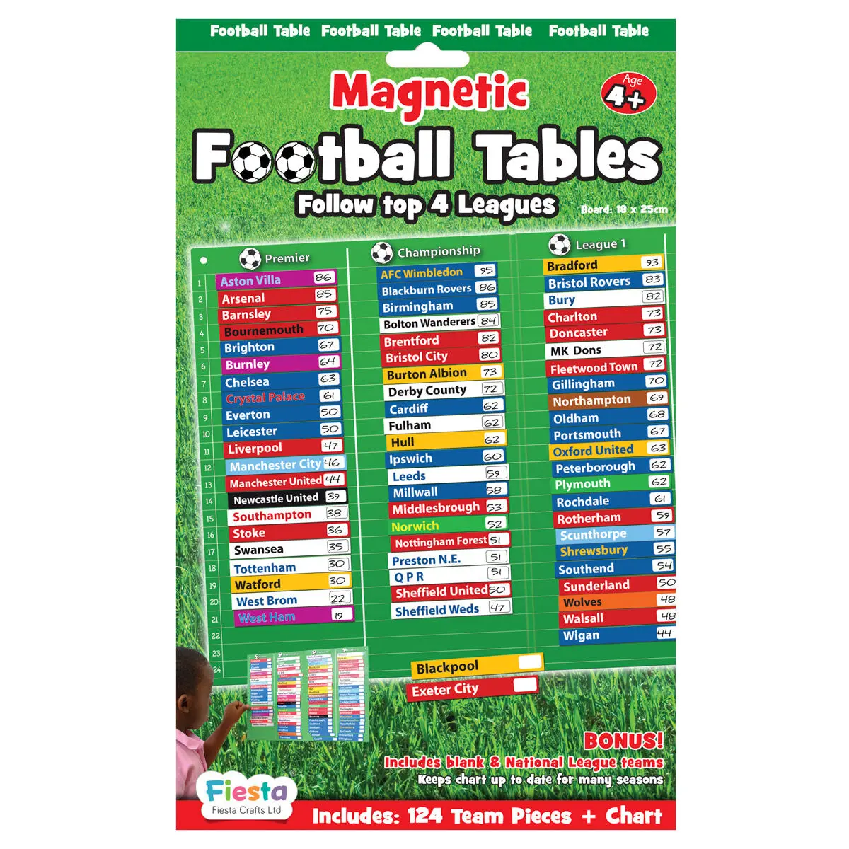 Fiesta Crafts Magnetic Football Tables Chart 1