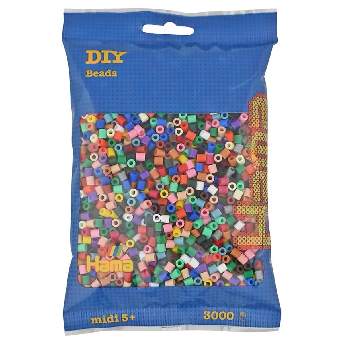 Hama Solid Mix Midi Beads (3000 Pack) 1