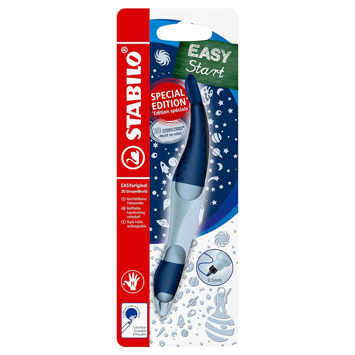 Stabilo Easyoriginal 3D Dreamworld Outer Space Right-Handed Rollerball Pen With Blue Ink 1