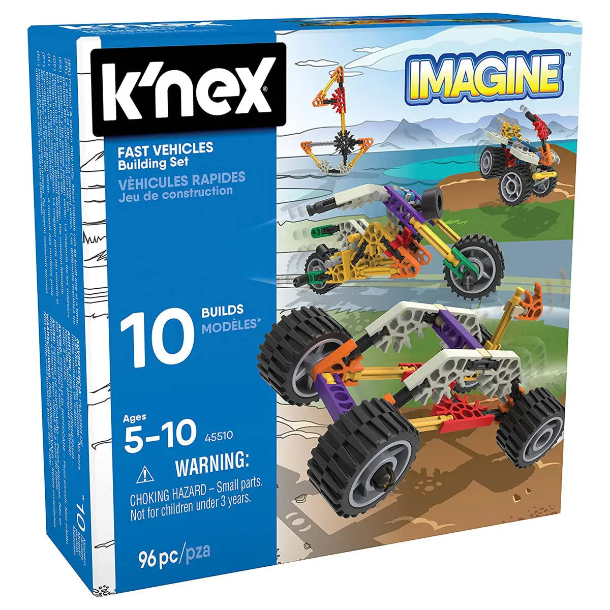 K'nex Imagine Fast Vehicles 10 Model Building Set 1