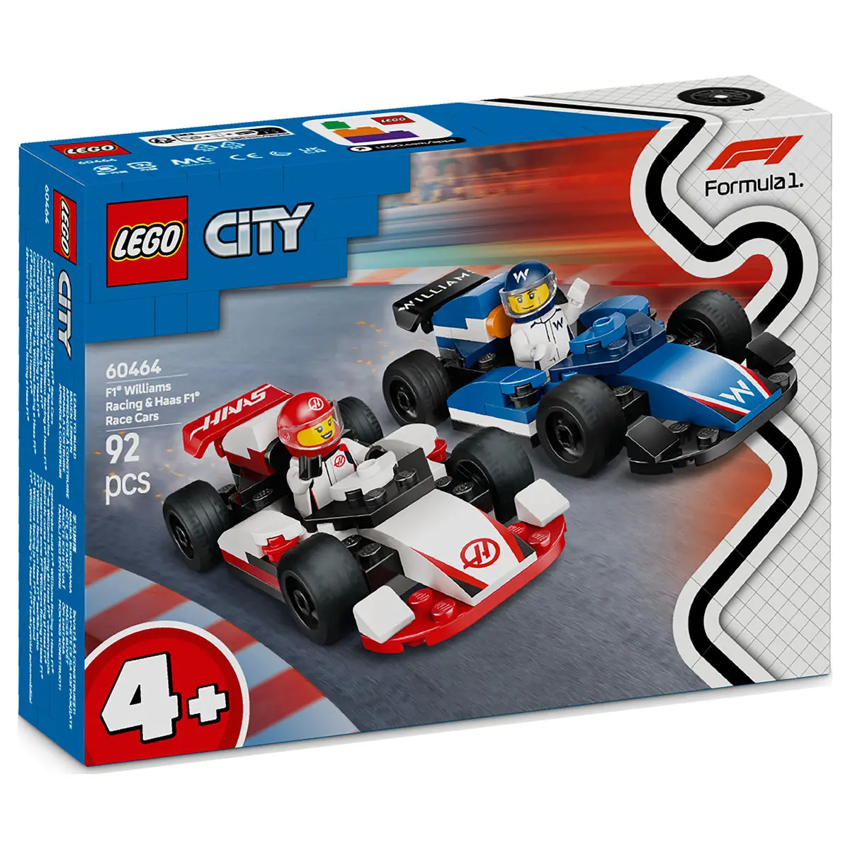 Lego City F1 Williams Racing & Haas F1 Race Cars Buiding Set 1