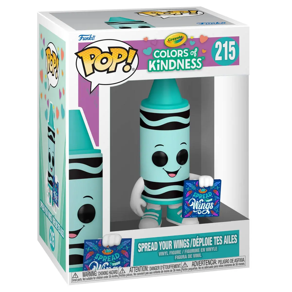 Funko Pop! Crayola Colors Of Kindness: Spread Your Wings Teal Crayon Vinyl Figure #215 1