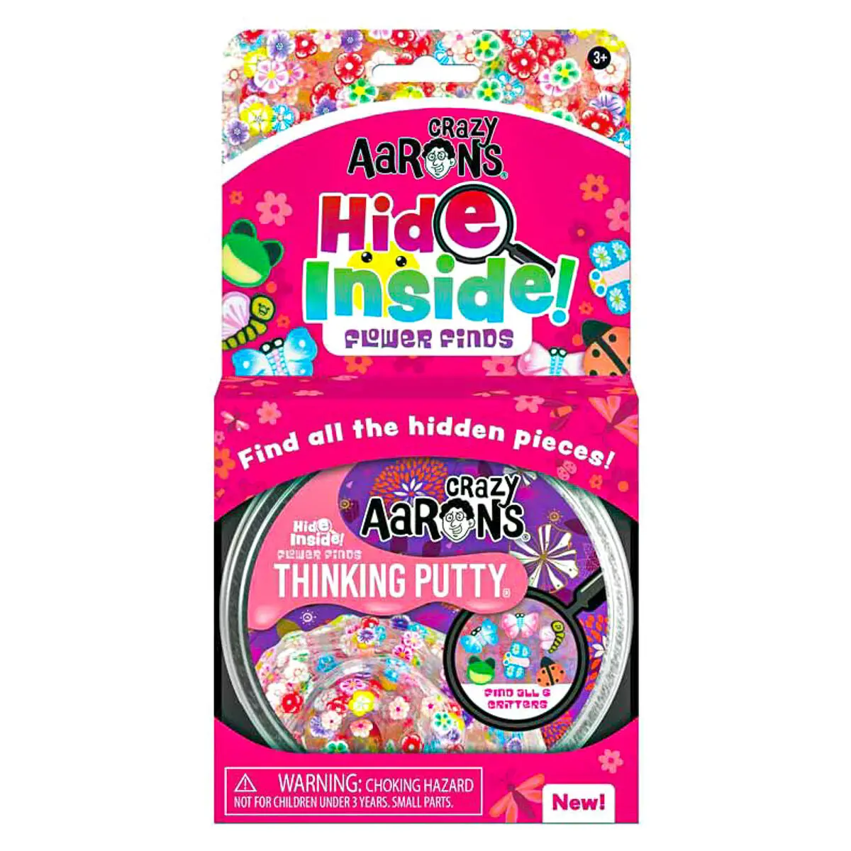 Crazy Aaron's Hide Inside Flower Finds Thinking Putty 90G 1