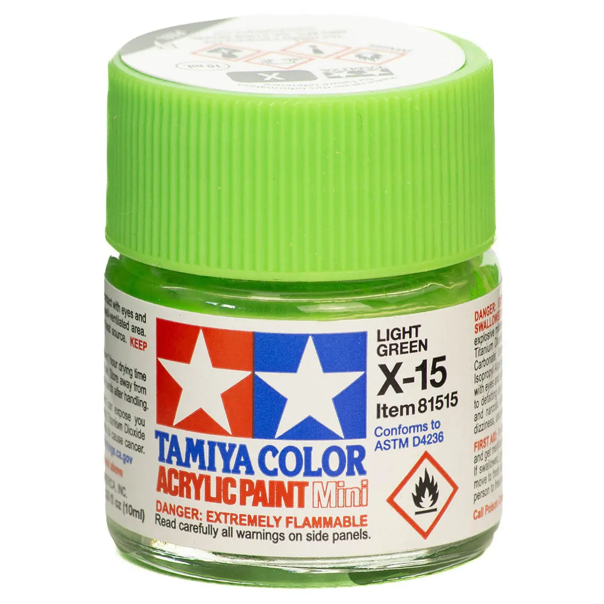 Tamiya Color Acrylic Paint Mini X-15 Light Green 1
