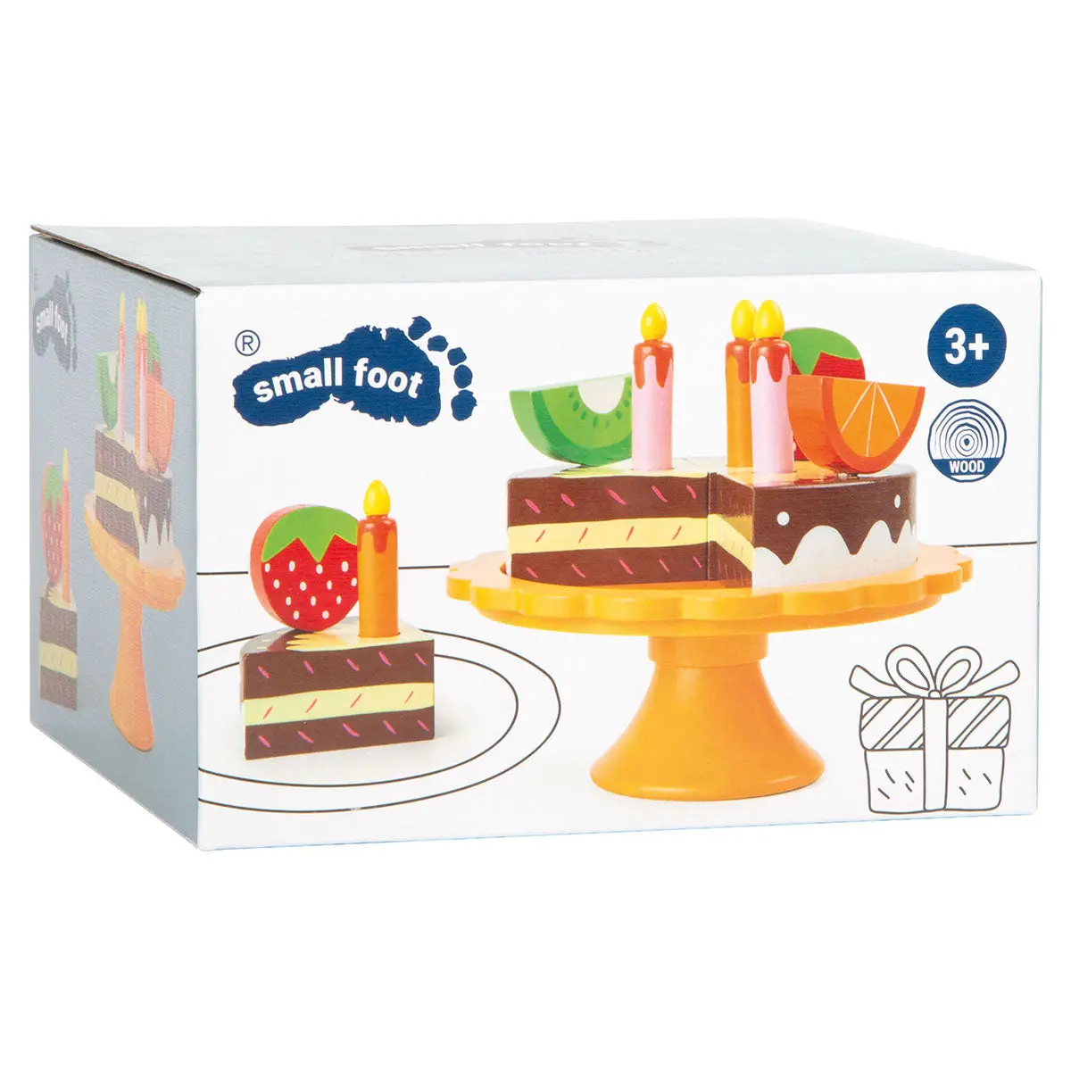 Small Foot Cuttable Birthday Cake 'Tasty' Wooden Toy 1