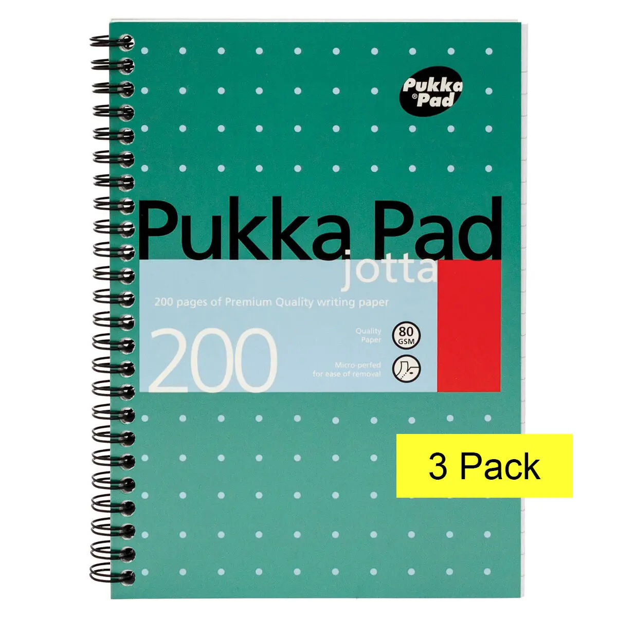 Pukka Pad A5 Jotta Metallic Notebook 200 Pages 80Gsm Wirebound Ruled Pack Of 3 1