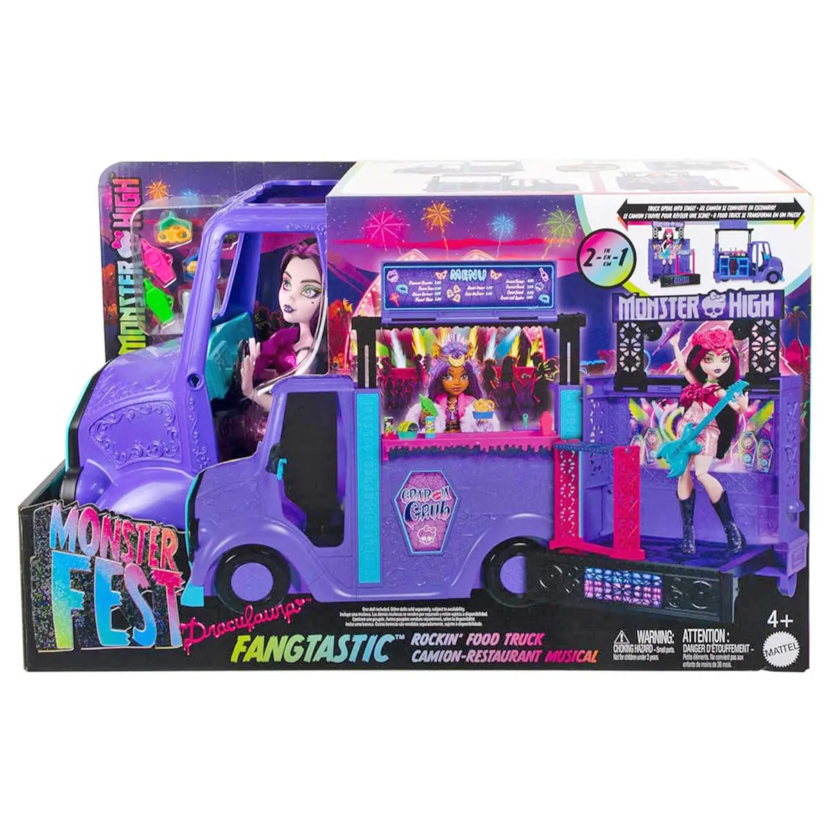 Monster High Draculaura Fangtastic Rockin' Food Truck Playset 1