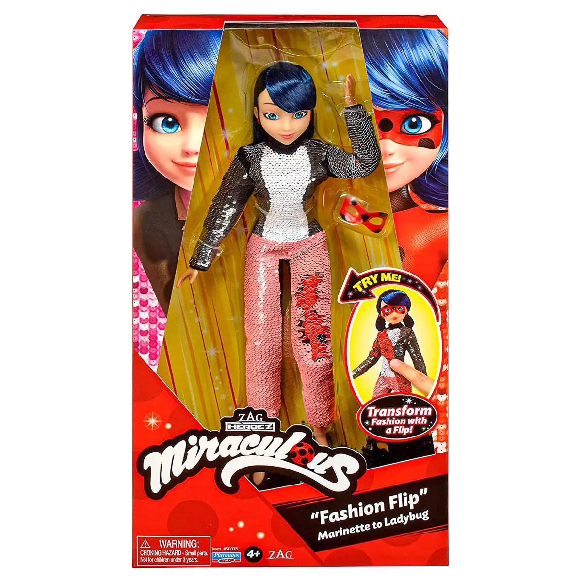 Bandai Miraculous Ladybug Fashion Flip Marinette To Ladybug Doll 1
