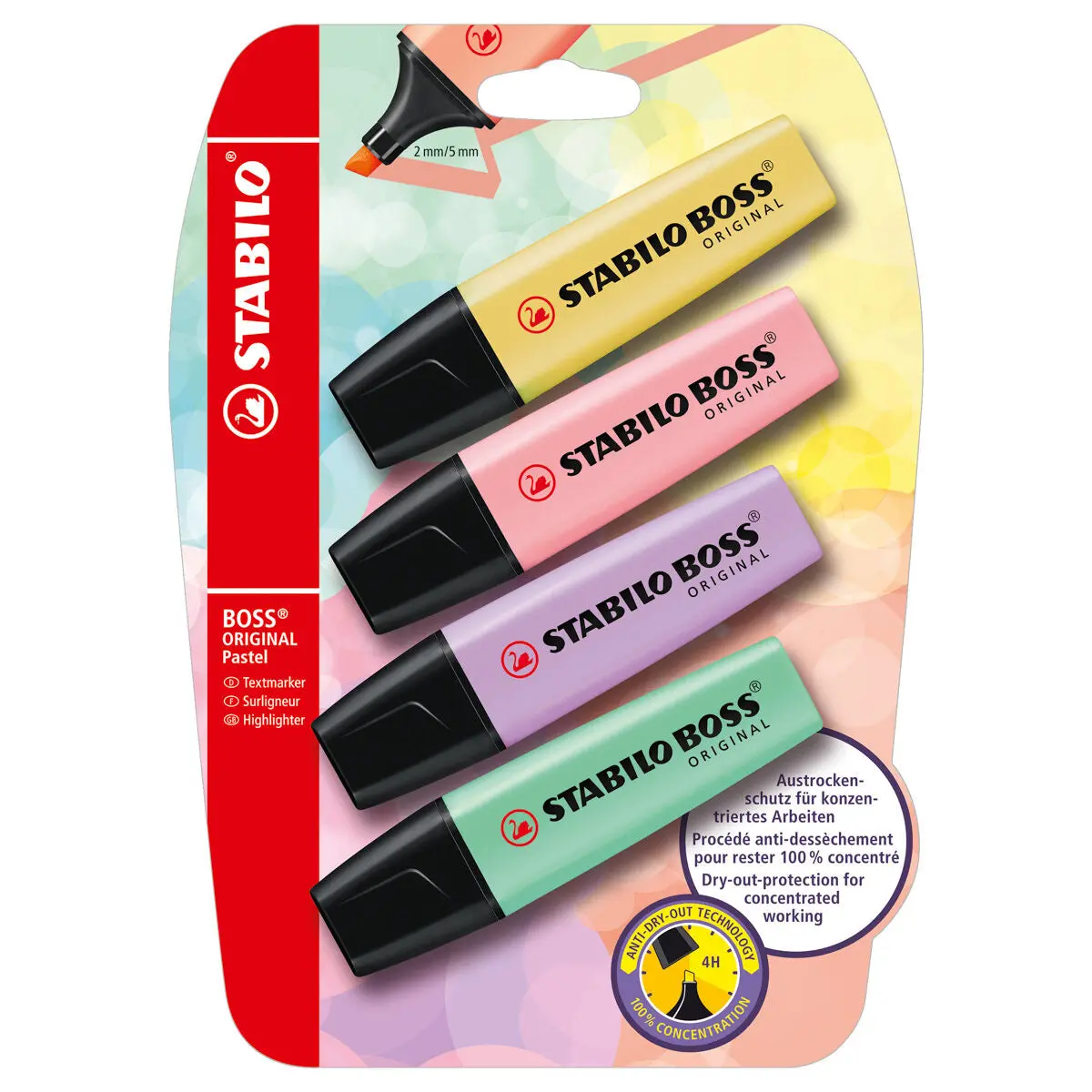 Stabilo Boss Original Pastel Assorted Colours Highlighter Pack Of 4 1
