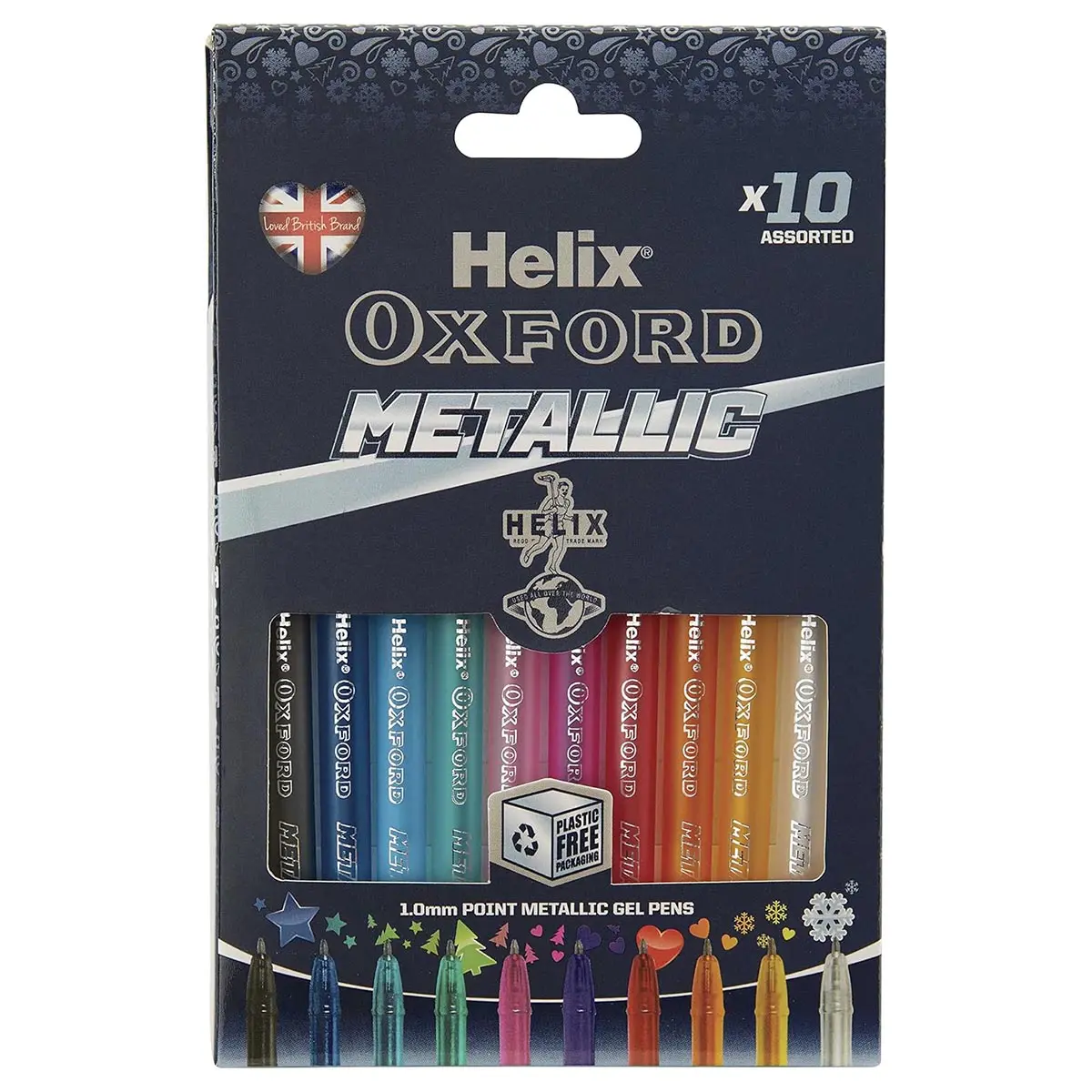 Helix Oxford Metallic Pens (10 Pack) 1