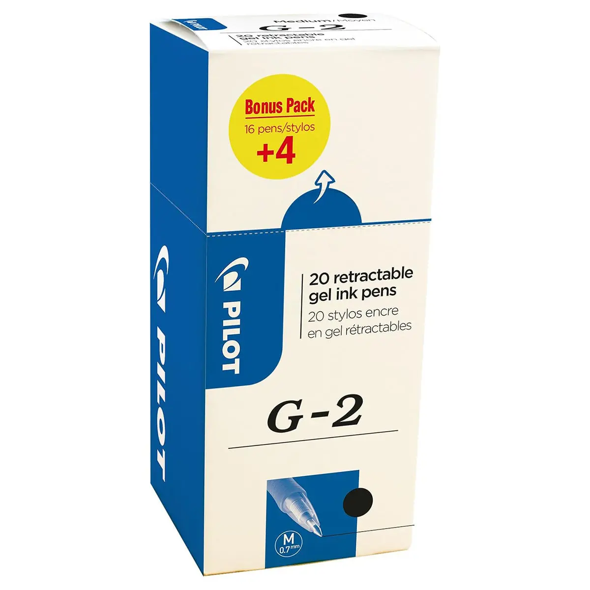 Pilot G2 Medium Line 20 Retractable Black Gel Ink Pens 1