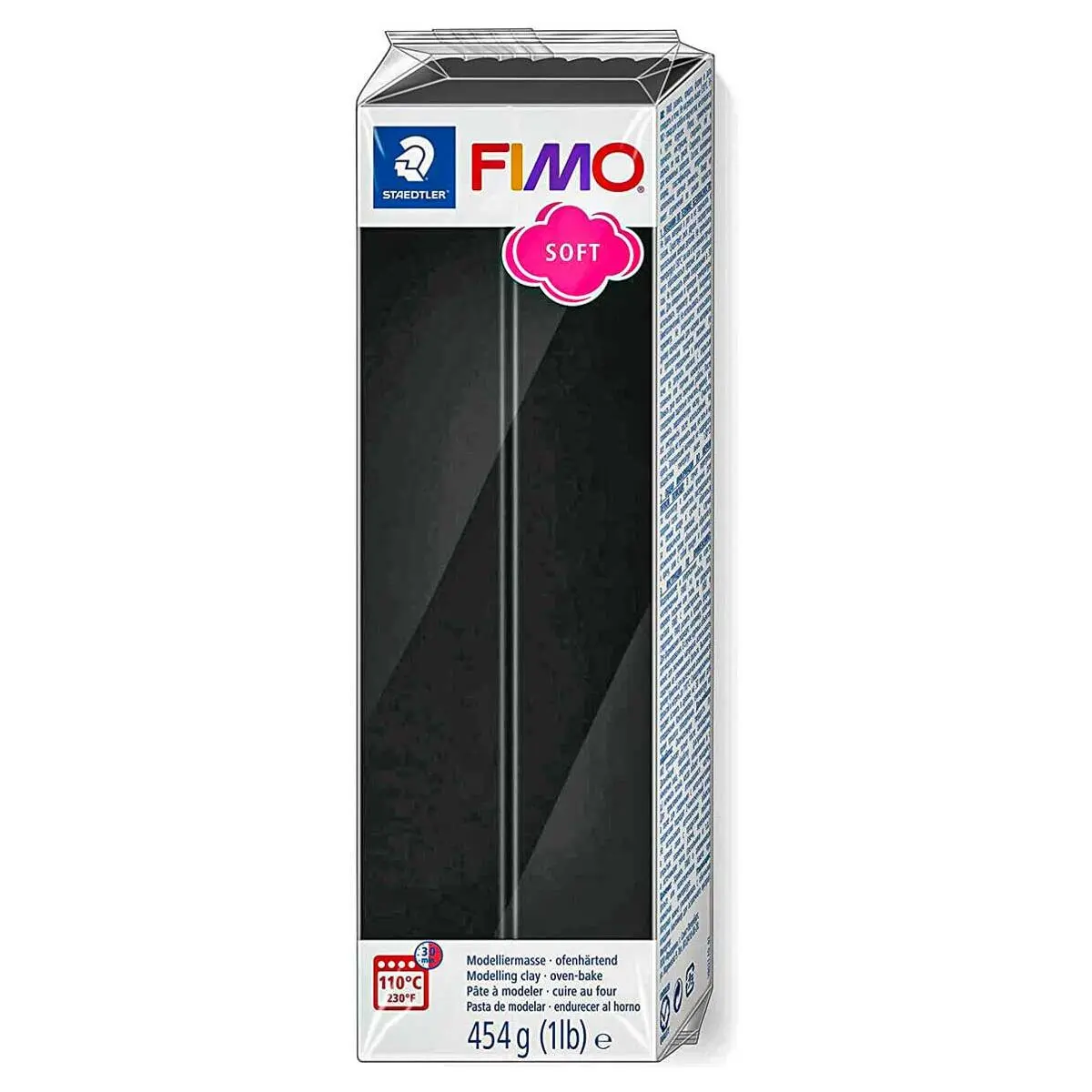 Staedtler Fimo Soft Black Oven-Bake Modelling Clay 454G 1