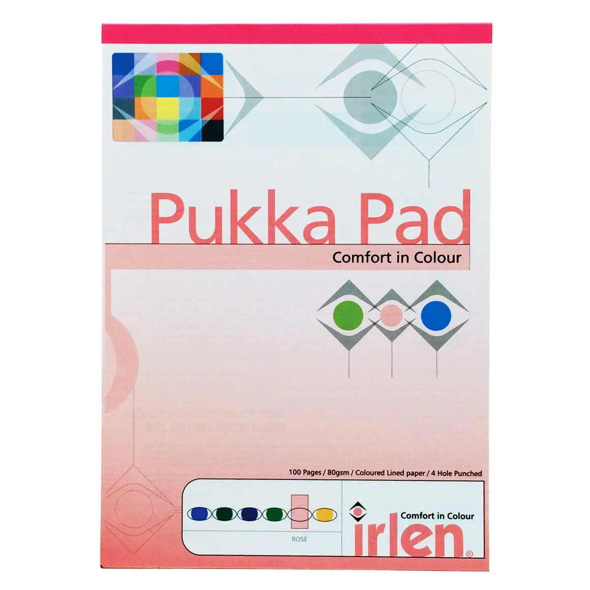 Pukka Pad Comfort In Colour Irlen A4 Pad Rose 1