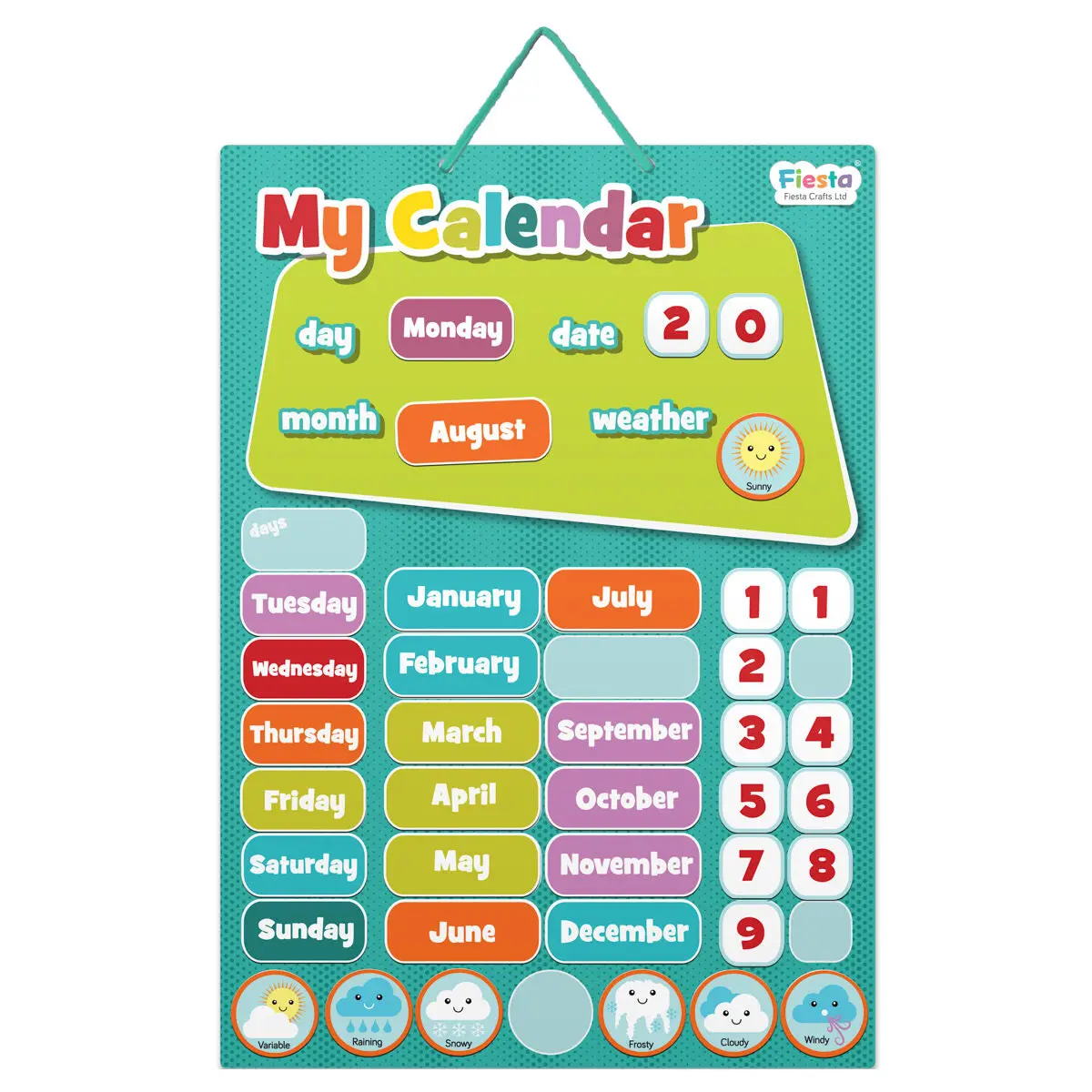 Fiesta Crafts Magnetic My Calendar Set 2