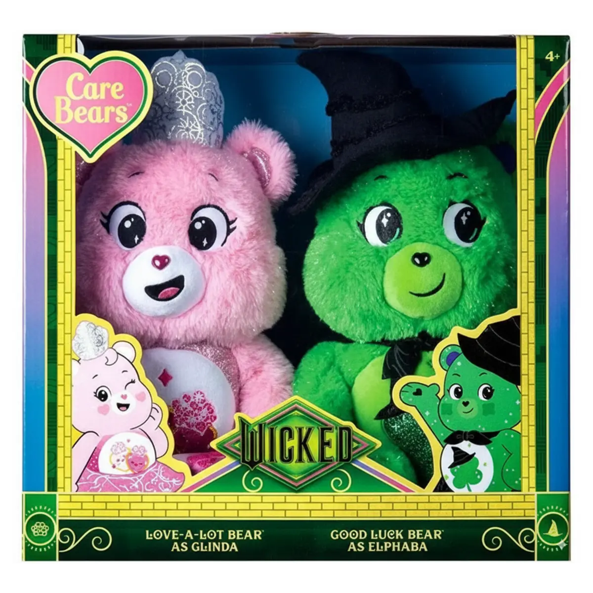 Care Bears X Wicked Glinda And Elphaba 35Cm Plush (2 Pack) 1