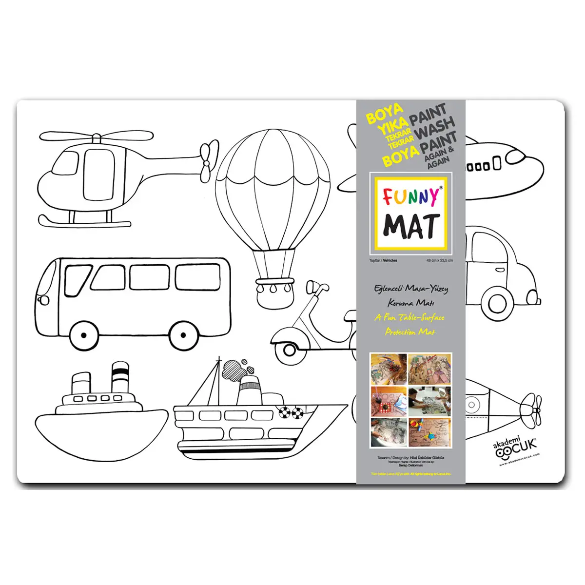 Funny Mat Vehicles Colouring Protection Mat 1