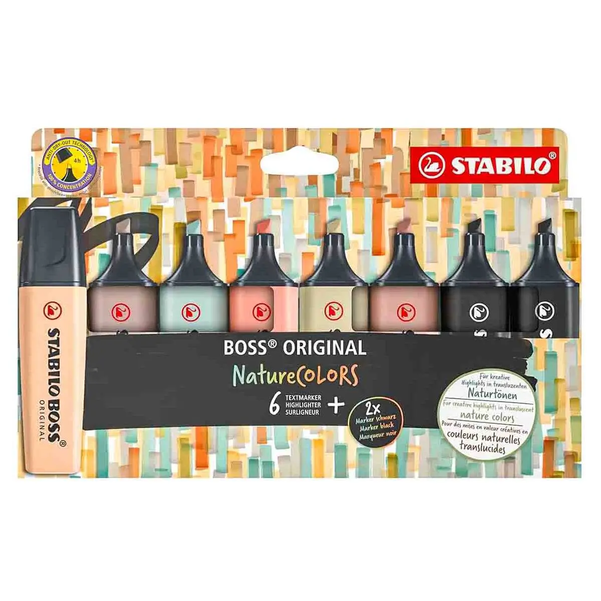 Stabilo Boss Original Naturecolors - Highlighter - Pack Of 8 - Assorted Colours 1