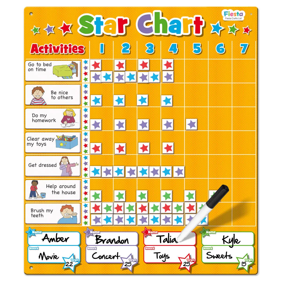 Fiesta Crafts Magnetic Large Star Chart Set 1