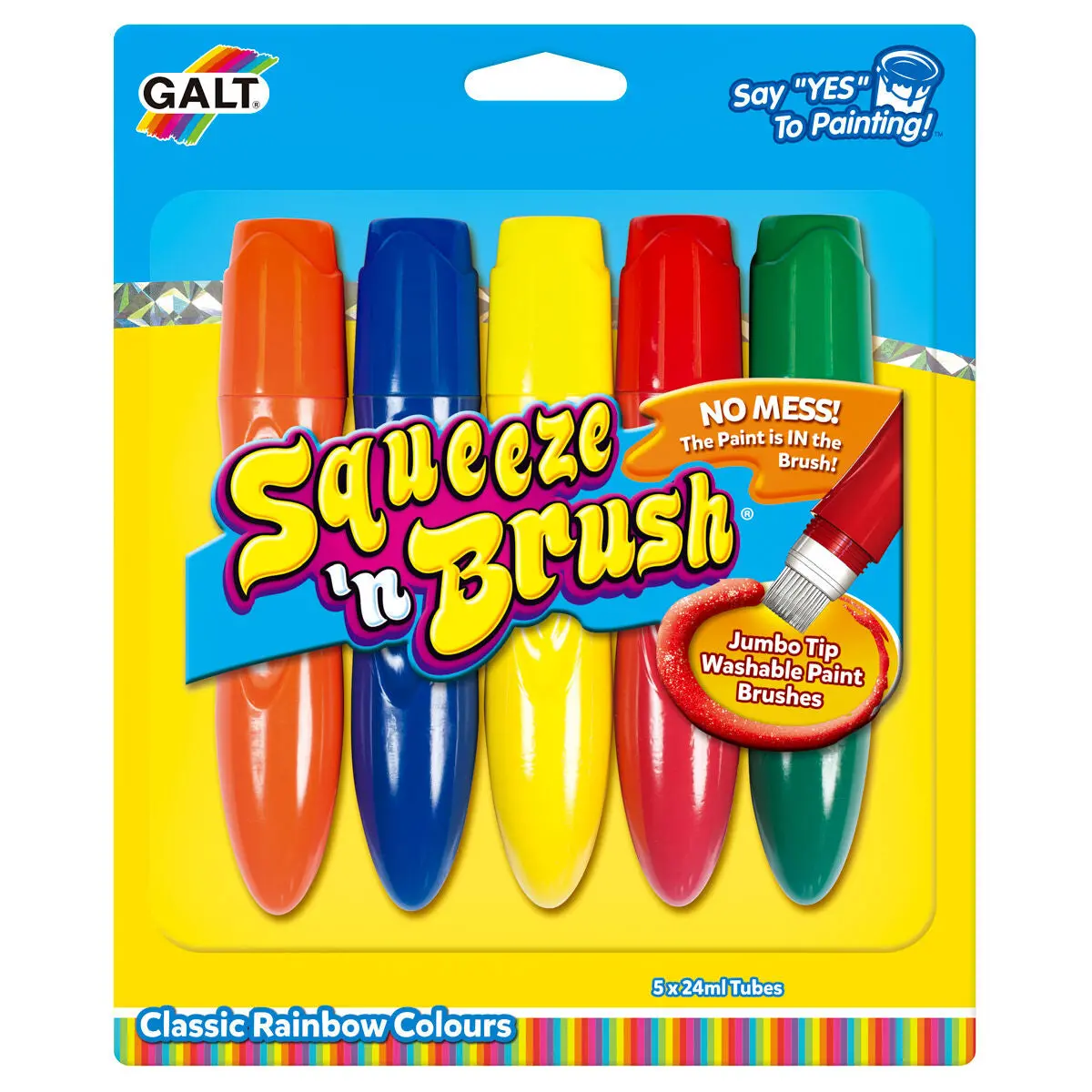 Galt Squeeze'n Brush Classic Rainbow Colours (5 Pack) 1