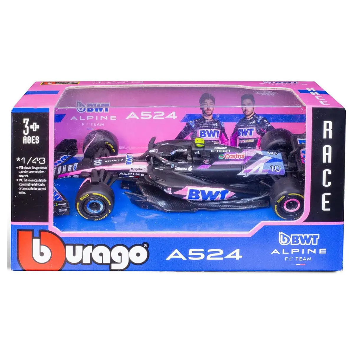 Bburago Alpine F1 A524 2024 Pierre Gasly 1:43 Race Car 1