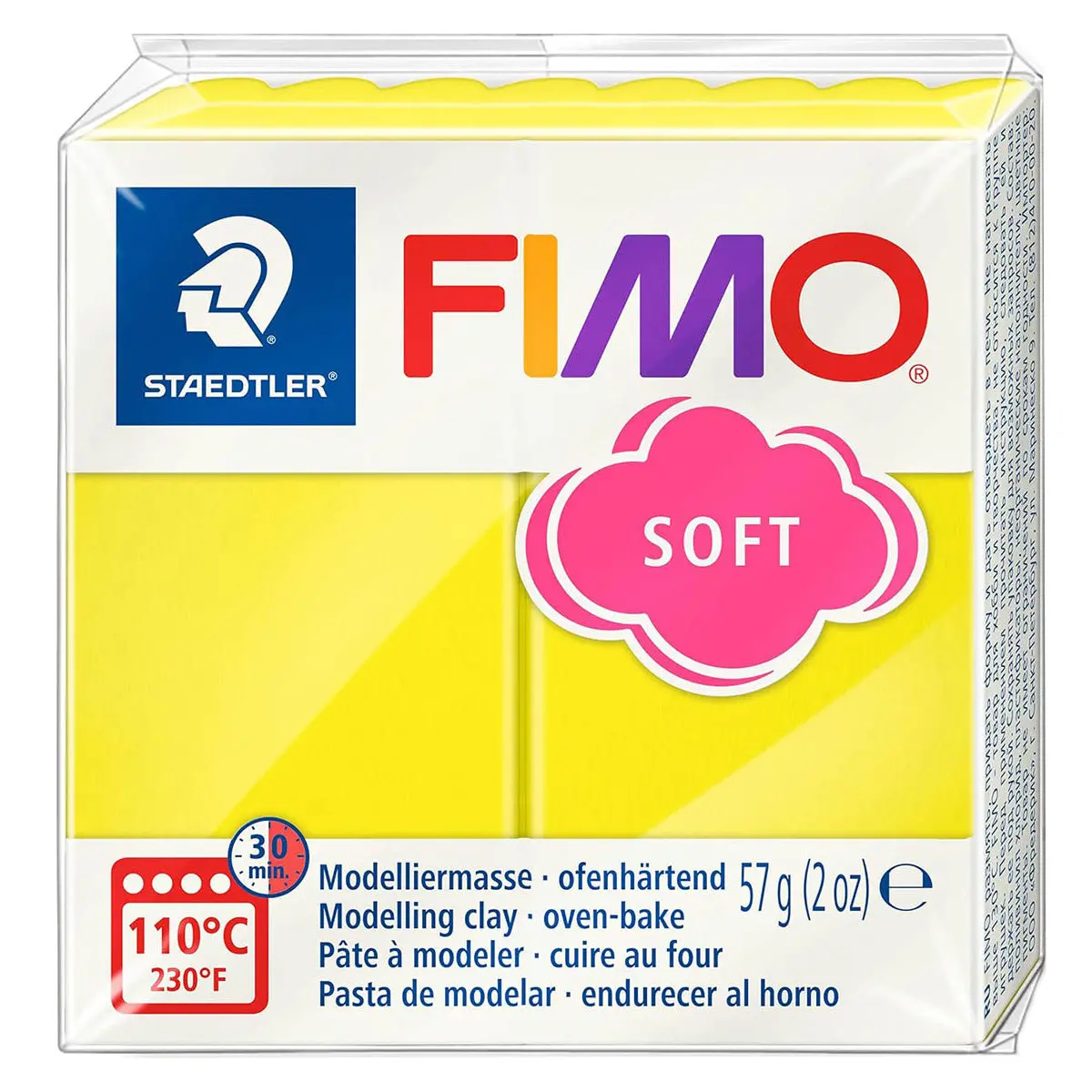 Staedtler Fimo Soft Lemon Oven-Bake Modelling Clay 57G 1