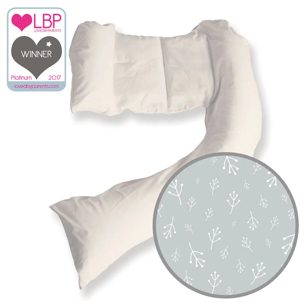 Dream Genii Floral Grey Cotton Pillow 1
