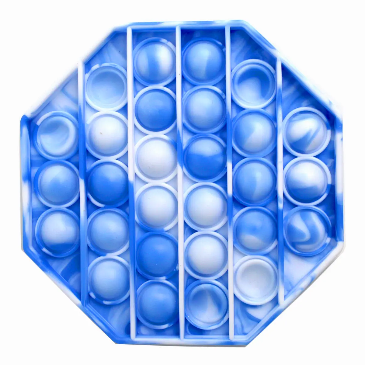 Poppits Blue Tie Dye Octagon Fidget Toy 2