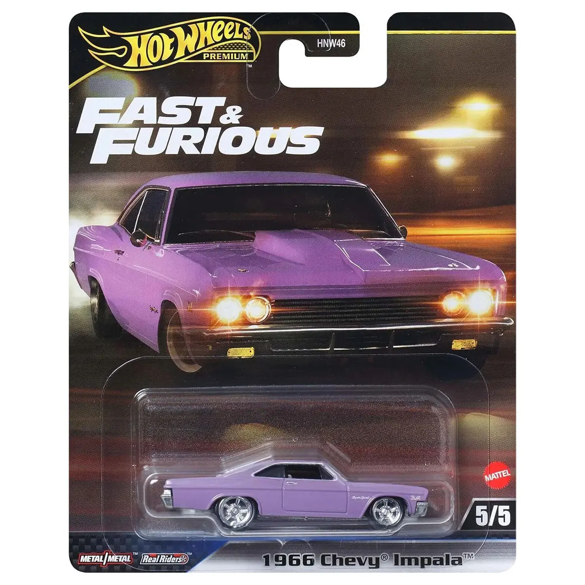 Hot Wheels Premium Fast & Furious: 1966 Chevy Impala 1:64 Scale Car (5/5) 1