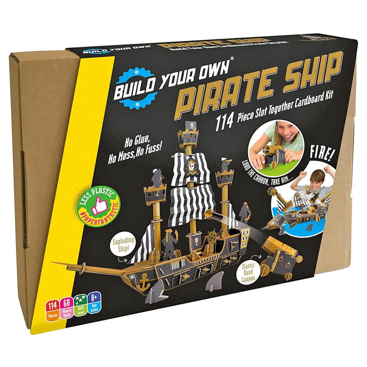 Build Your Own Pirate Ship Slot Together Cardboard Kit 1