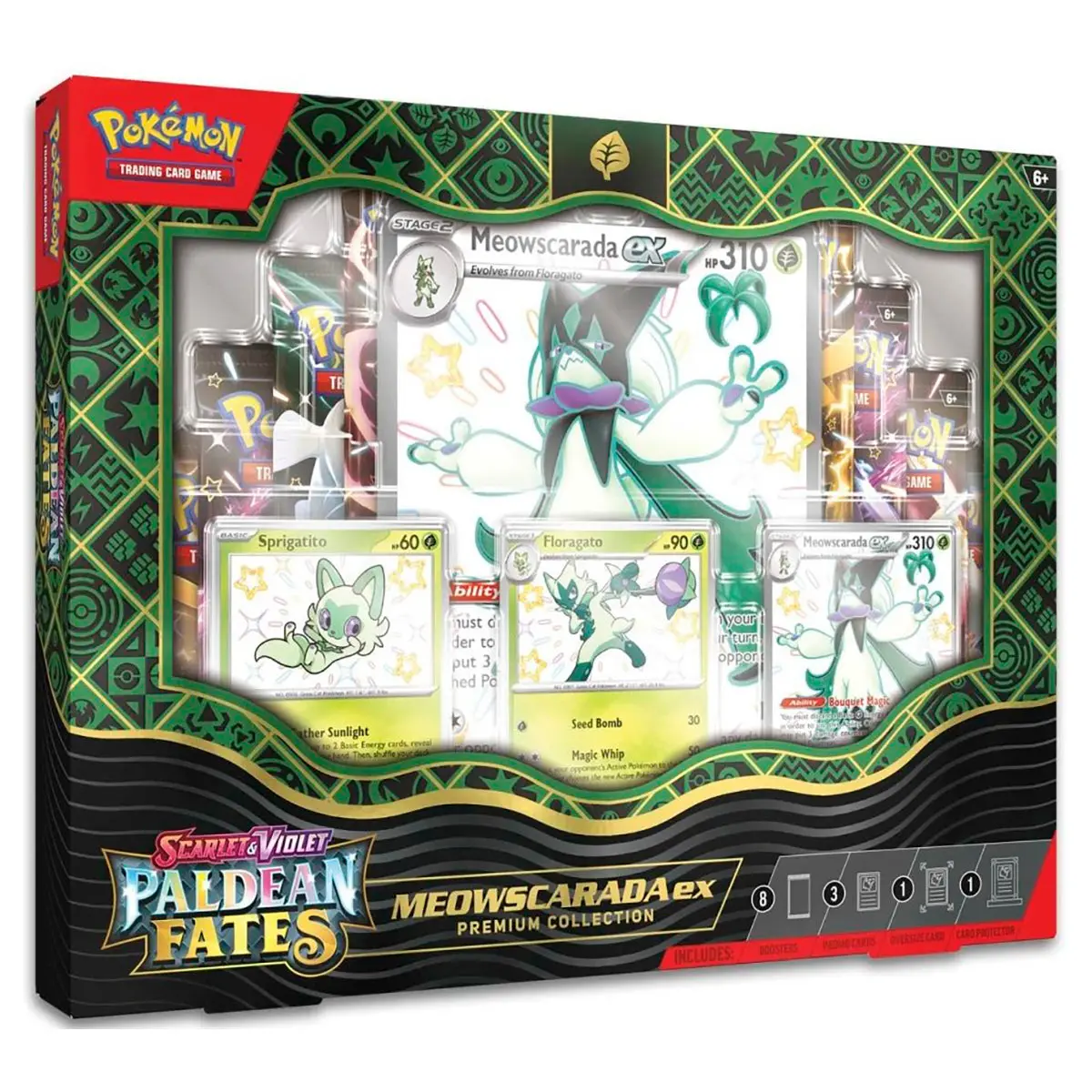Pokémon Tcg: Scarlet & Violet 4.5: Paldean Fates Meowscarada Ex Premium Collection 1
