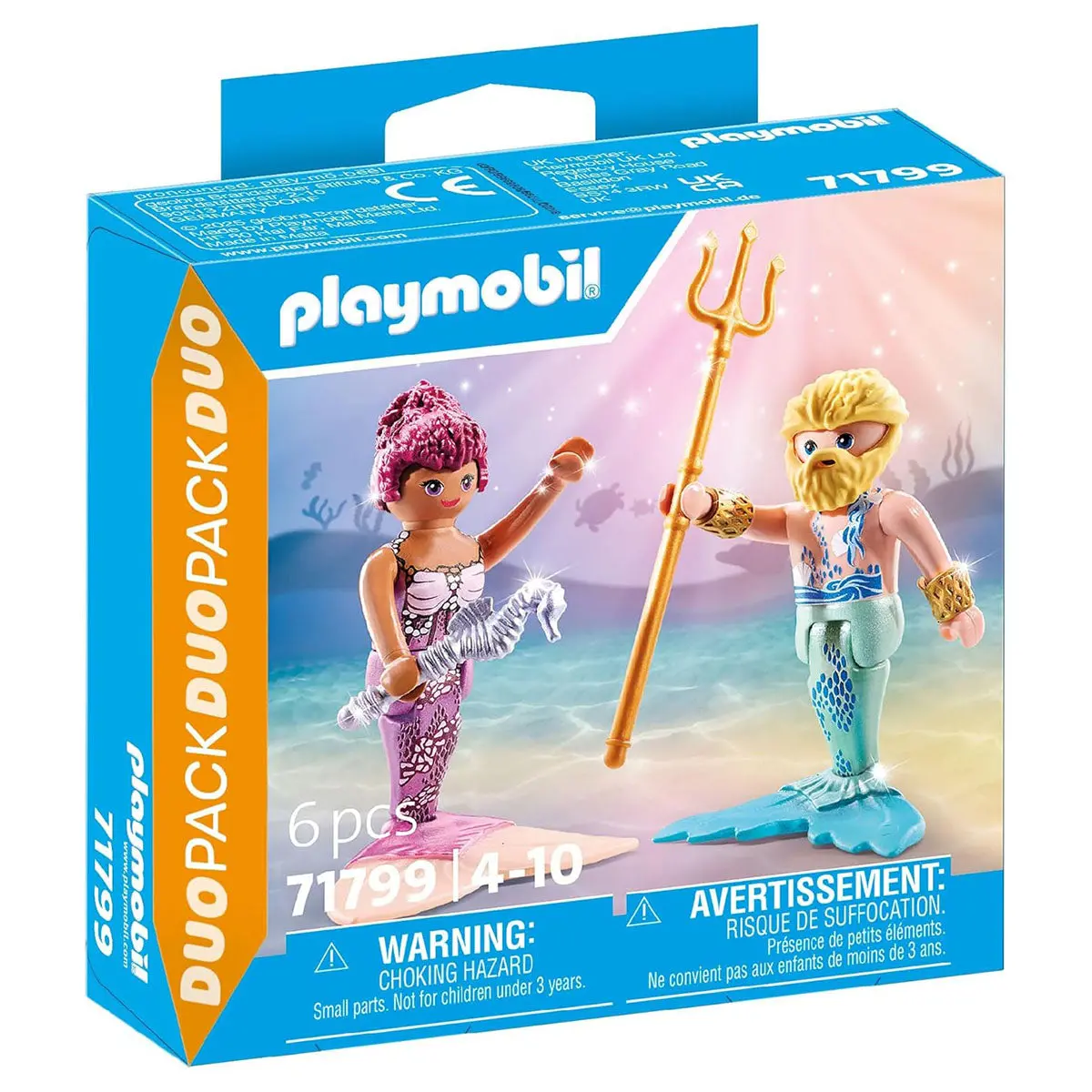 Playmobile Duopack Mermaid And Triton Figures 1