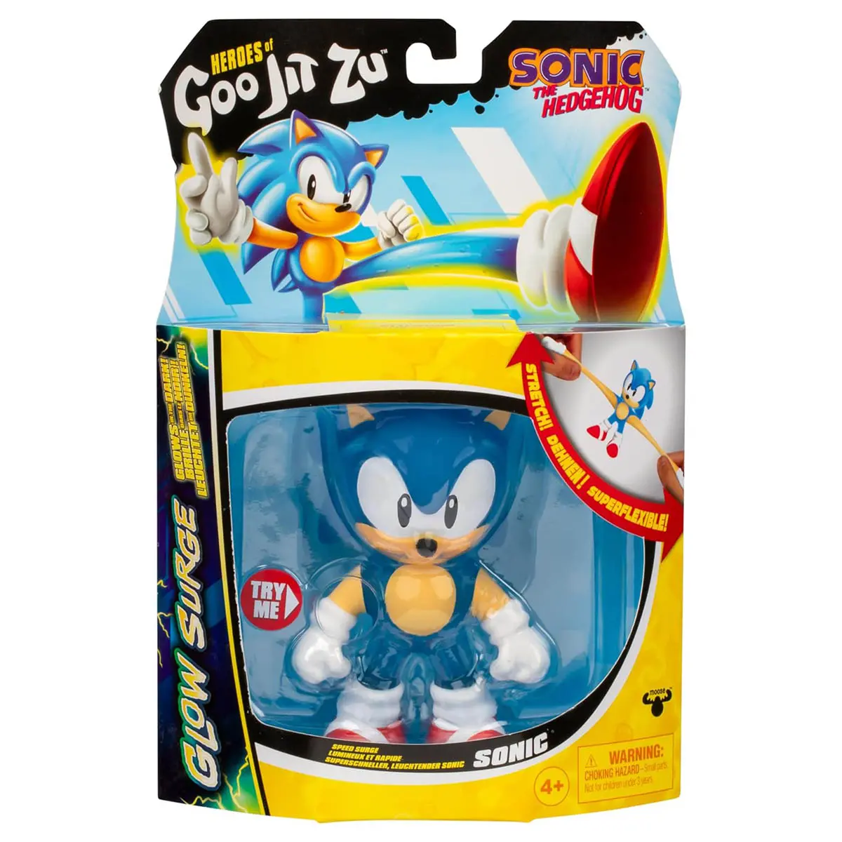 Heroes Of Goo Jit Zu Sonic The Hedgehog Glow Surge Stretch Figure 1
