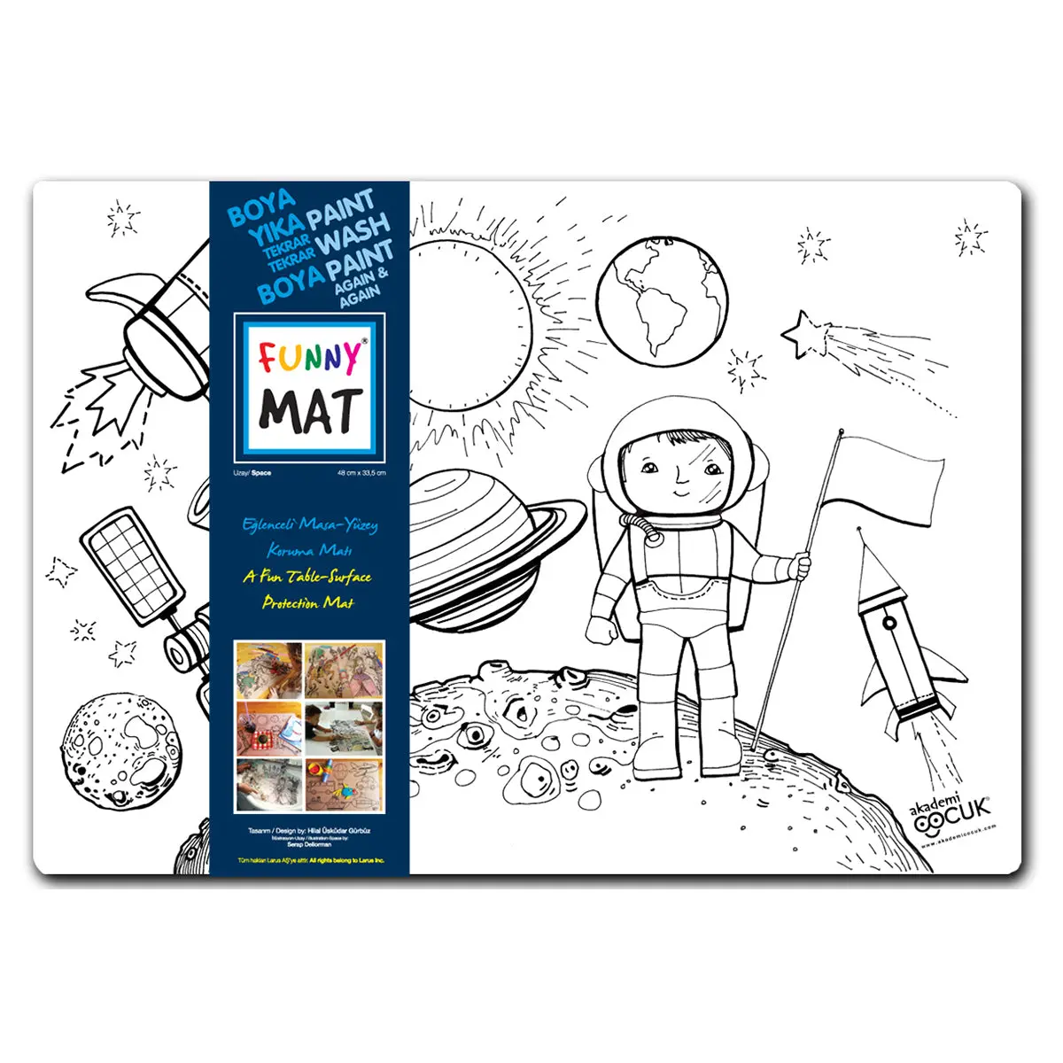 Funny Mat Space Colouring Protection Mat 1