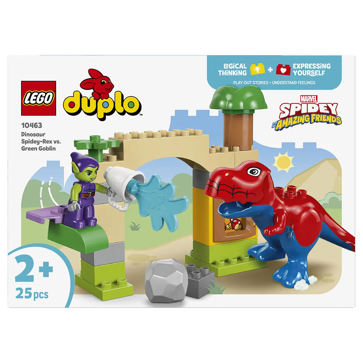 Lego Duplo Marvel Spidey And His Amazing Friends Dinosaur Spidey-Rex Vs. Green Goblin Building Set 1