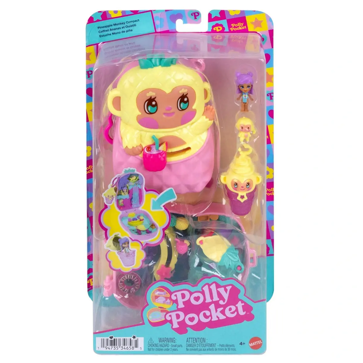 Polly Pocket Pineapple Monkey Compact Playset 1