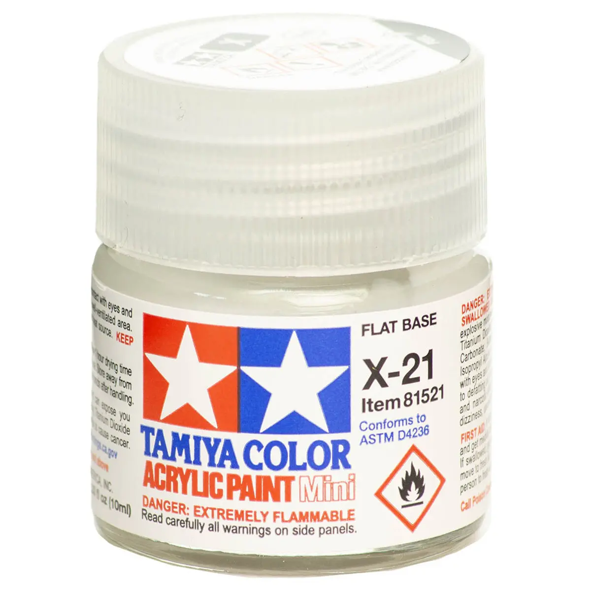 Tamiya Color Acrylic Paint Mini X-21 Flat Base 1