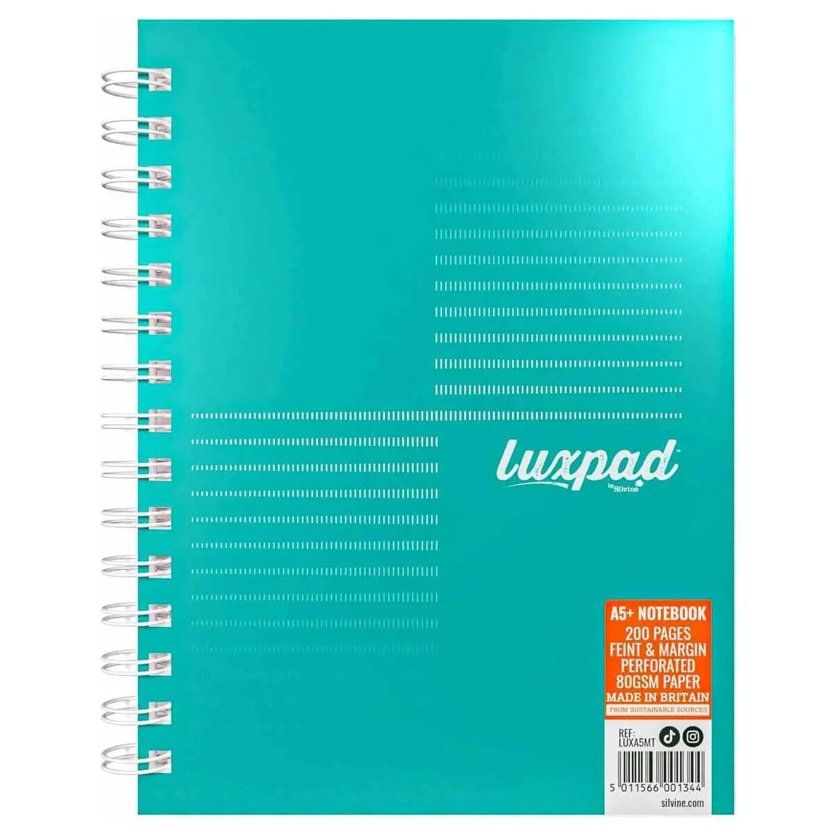 Silvine Luxpad Metallic A5+ Notebook 200 Pages 1
