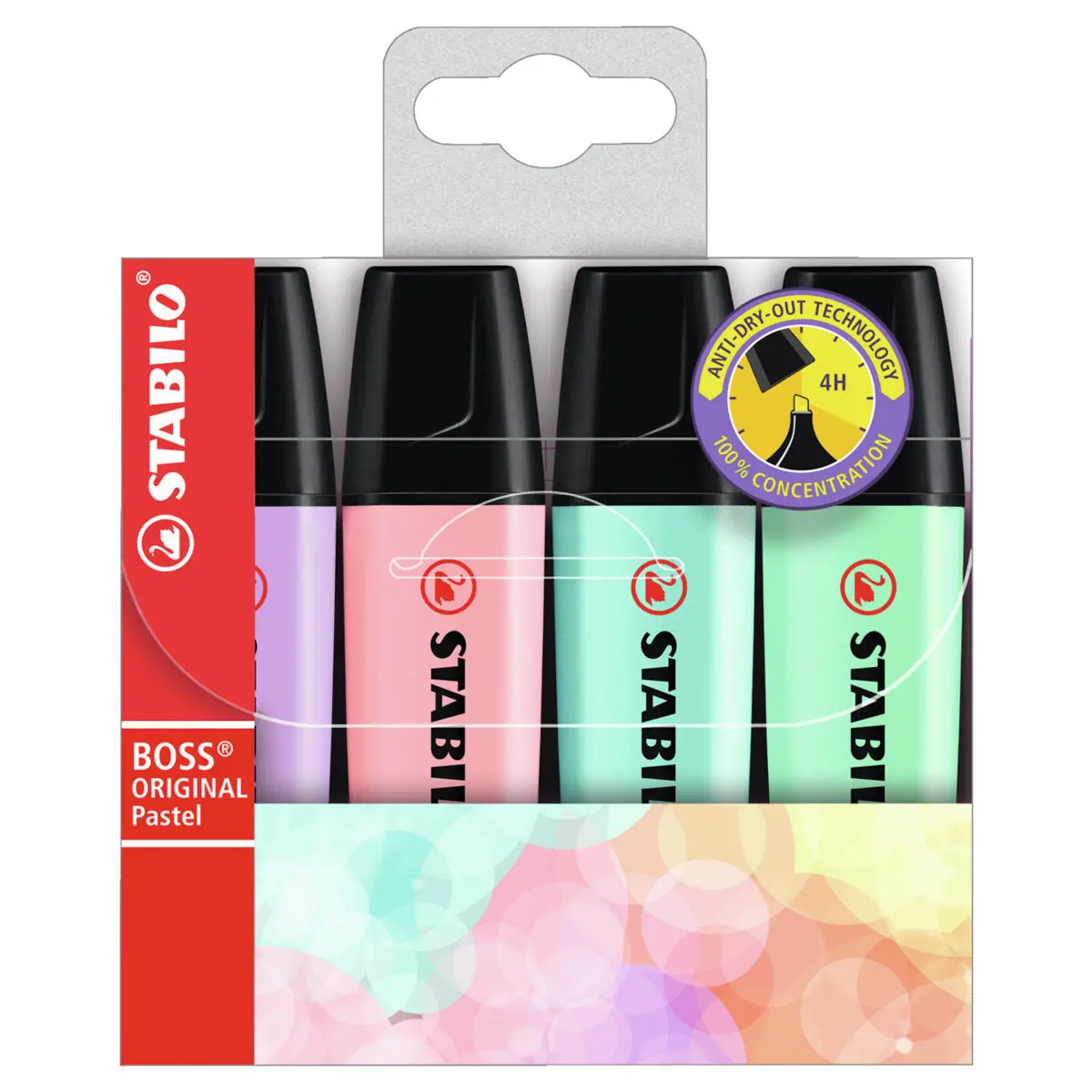 Stabilo Boss Original Pastel Assorted Colours Highlighter Wallet Pack Of 4 1