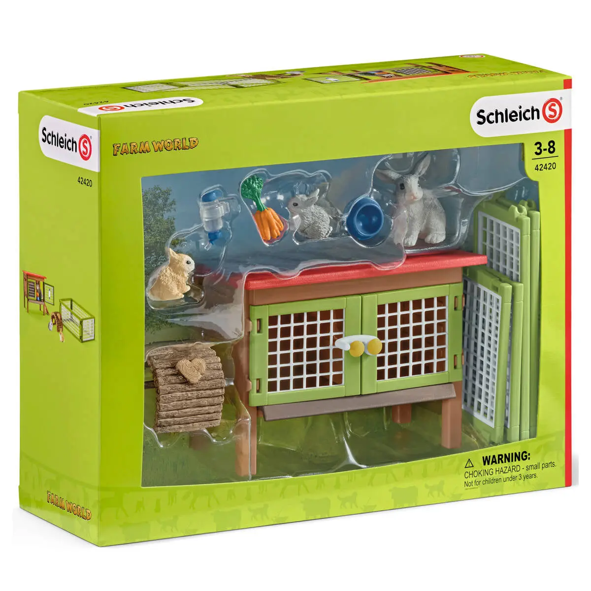 Schleich Farm World Rabbit Hutch Playset 1