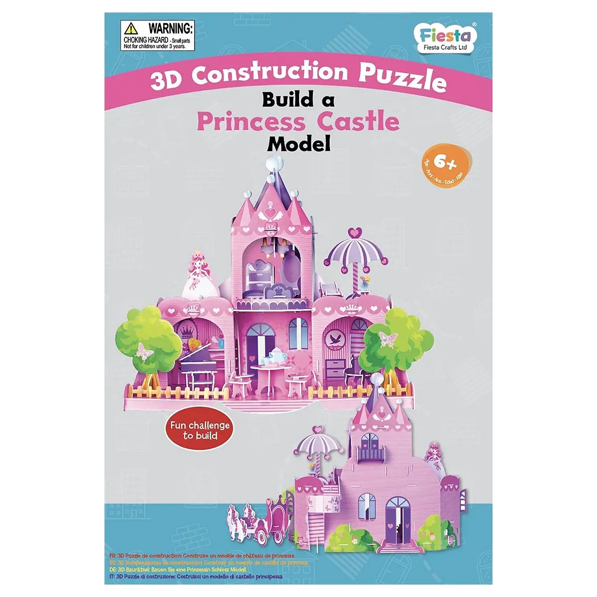 Fiesta Crafts 3D Construction Puzzle Build A Princess Castle Model 1